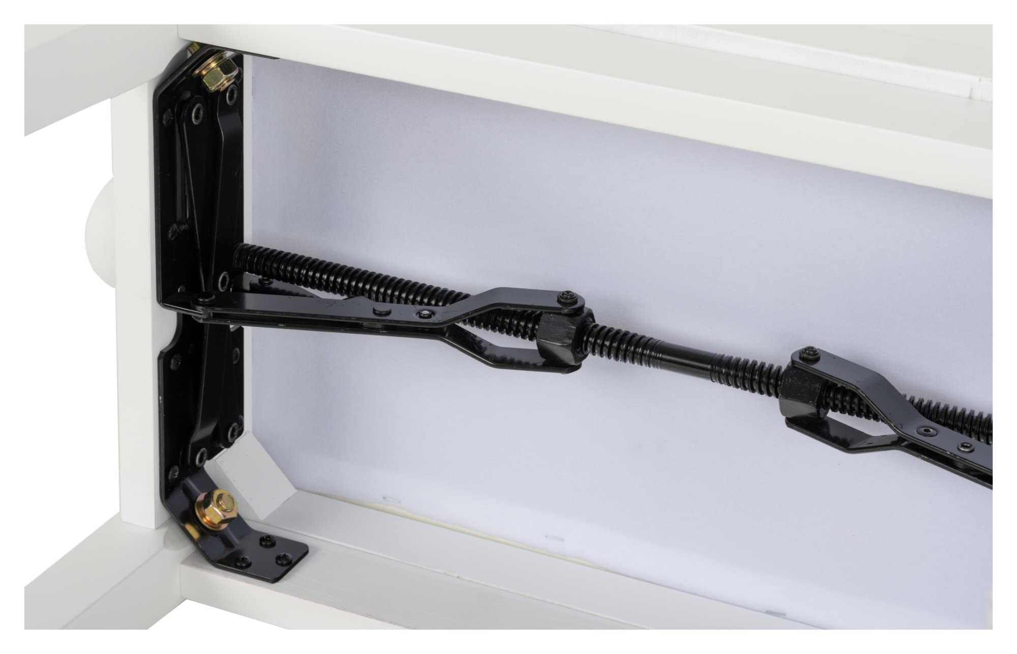 Classic Cantabile Pianobank Modell A - Polster aus Kunstleder - Höhenverstellbar von 48 bis 58 cm - 2-fache Kreuz-Mechanik - Massive Holzkonstruktion (Weiß, Weiß, matt)