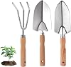 Garden Tool Set 3-Piece Garden Tools Made of High-Quality Stainless Steel Garden Accessories Small Garden Shovel for Children