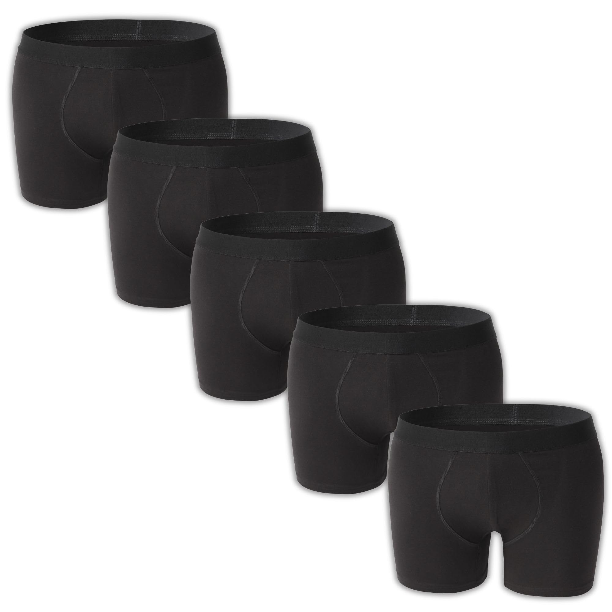 Boxer Shorts Men's Fitted Boxer Sports Trunks 5 Pack Underwear for Men Soft Cotton Boxer Briefs Breathable, Soft Cotton Rich