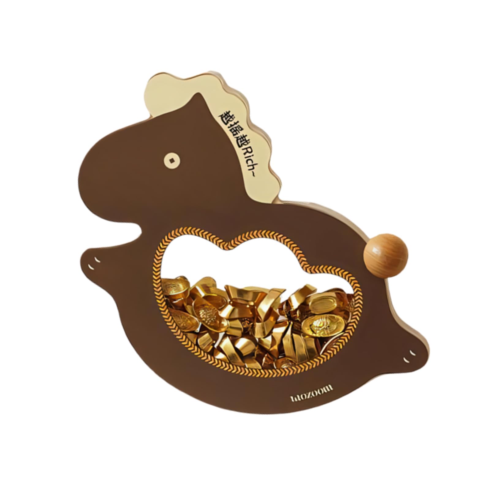 Kaeltsyn Rocking Horses Statues Lucky Horse Figurines Attract Luck and Wealth Decorative Ornament Tabletop Decors New Year Gift Lucky Horse Figurines