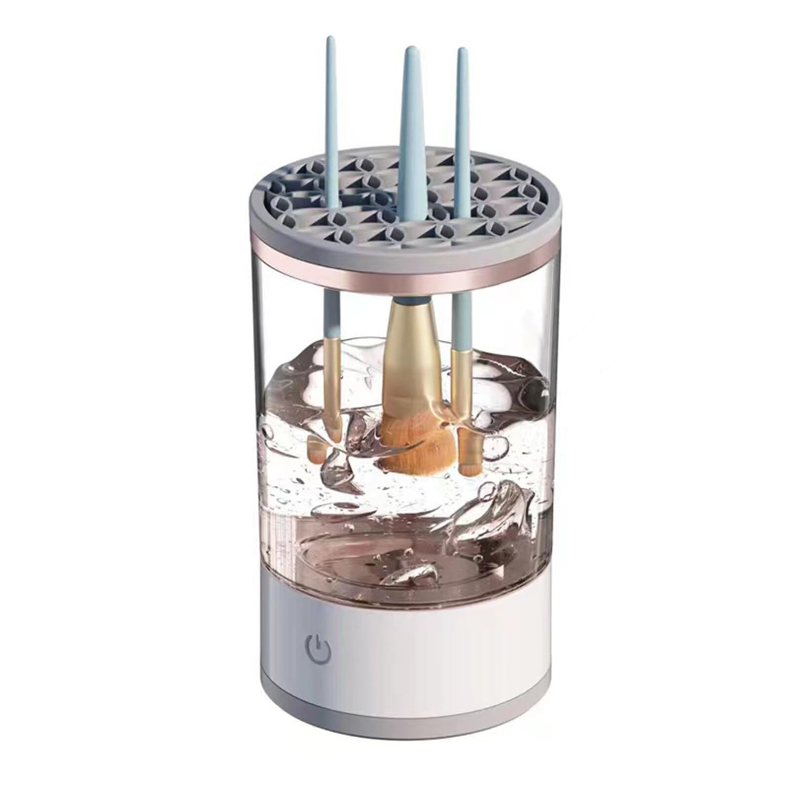 Camidy Limpiador eléctrico de brochas de maquillaje, máquina limpiadora de brochas de maquillaje, limpiador automático de brochas de maquillaje para todos los tamaños