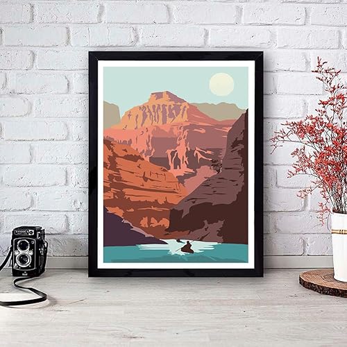 Vista 58 de VIGEGU Paquete de 4 pinturas por números para adultos, lienzo enmarcado, con caballete de madera, pintura por números para niños de 8 a 12 años