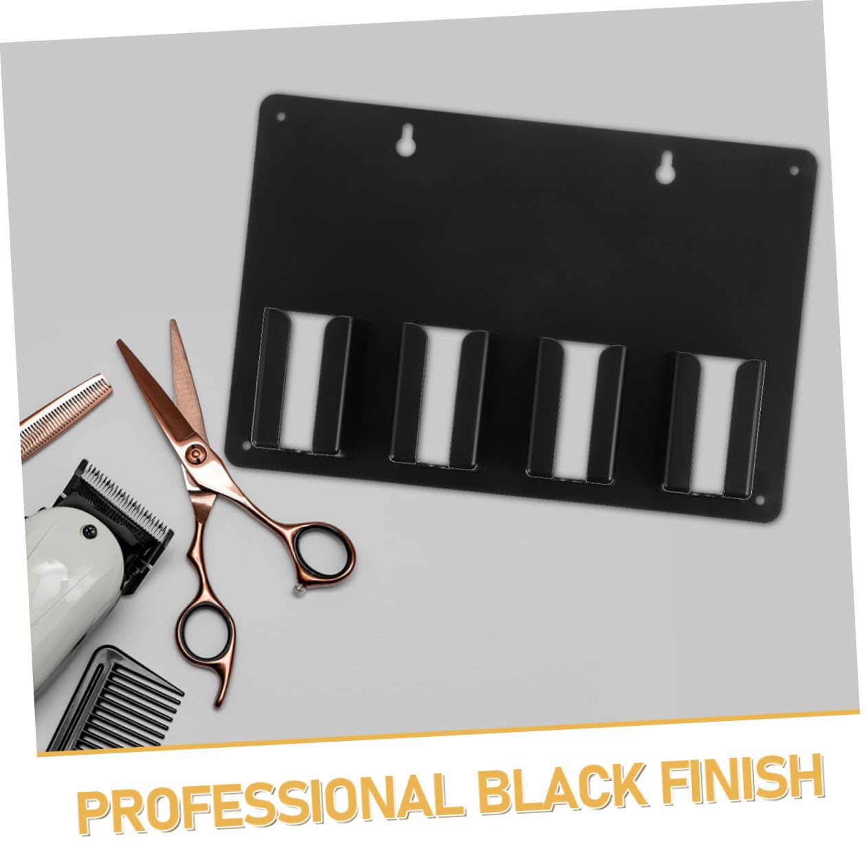 Soporte para Cortapelos Negro de 3 Piezas, Estante de Almacenamiento de Plástico Estructura de Acceso Rápido para Salón y Barbería