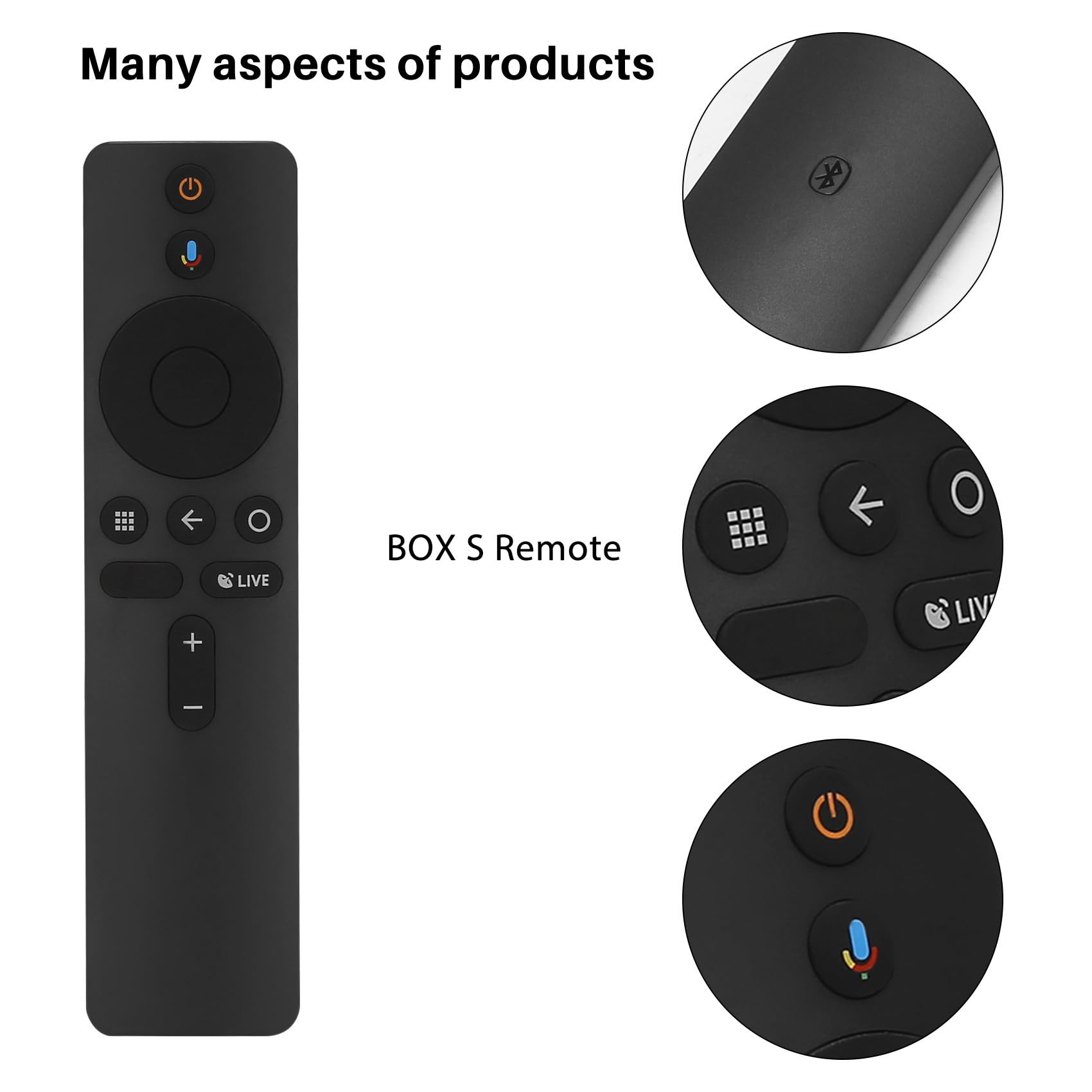Do MI Box S XMRM-006 MDZ-22-AB głosowy pilot Bluetooth ze sterowaniem asystentem