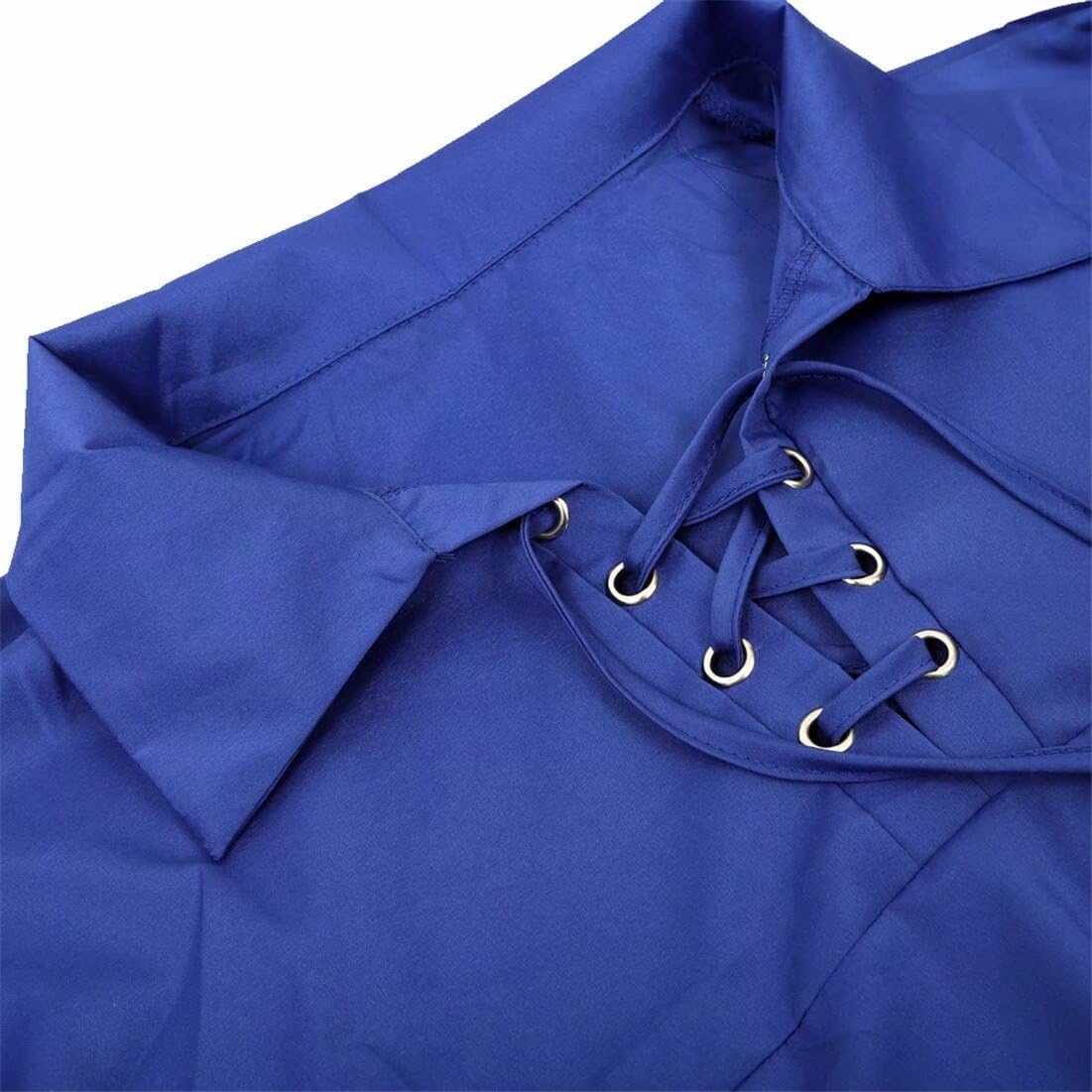 Pirate Shirt Pants Set Men Renaissance Costume Shirt Pants Set Blouse Tops Steampunk Medieval Viking Cosplay Halloween