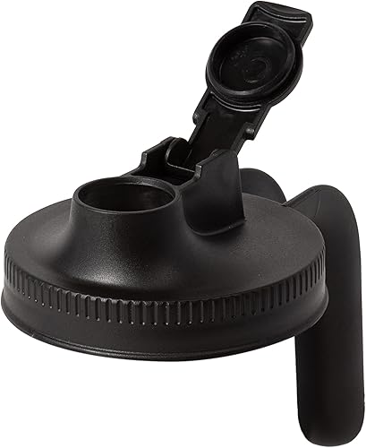 Vista 17 de Jarware 82689 Tapa de tarro Mason con boquilla blanca con y sin asa, boca ancha, juego de 2 Blanco