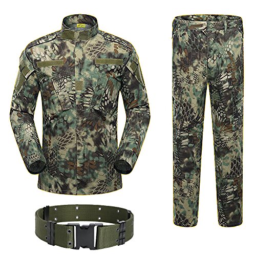 H World Shopping H Mundo Compra Hombres táctico BDU Chaqueta de Uniforme de Combate Camisa y Pantalones Traje Typhon para ejército Militar Airsoft Paintball Caza Juego de Guerra Señor Mandrake