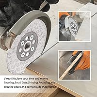 Vista 6 de BGTEC Rueda de corte de granito de diamante, disco de corte y molienda de diamante soldado de doble cara de 4-1/2 pulgadas para azulejos