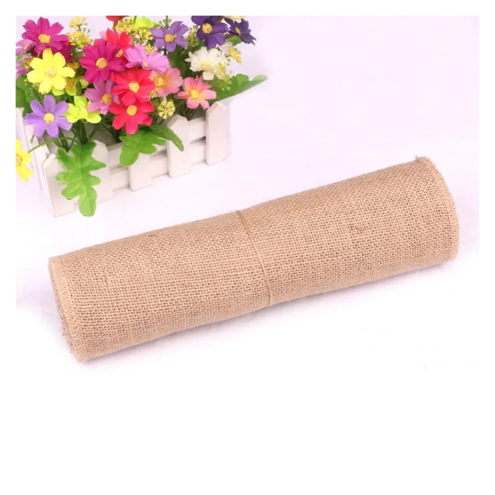 Rollo de arpillera Beige Natural, 30cm x 10m, tela yute rústica for manualidades, camino y marco for silla, decoraciones boda, 1 Uds Para Hogar