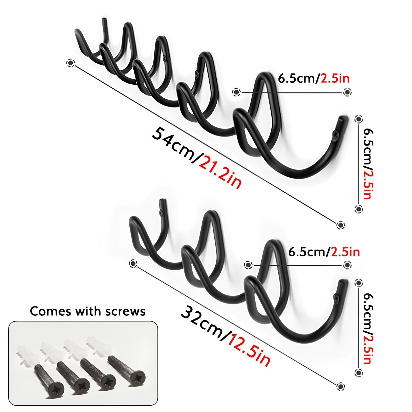 Perchero De Pared Con 3 O 4 Ganchos, Ganchos De Pared Creativos Con Ondas, Fácil Instalación, Perchero Pared Multiusos Para Abrigos, Sombreros, Bolsos(Blanca,54cm/21.2in)