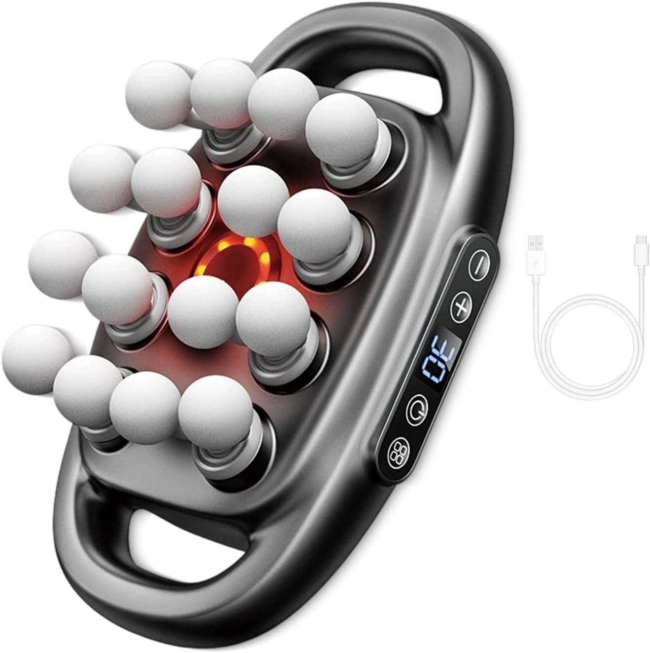 16 Head Massage Gun, Head Massage Gun Set, 30 Intensity Levels & 3 Smart Modes, for Neck, Shoulders, Upper Arms, Buttock (Gray) 16 Head Massage Gun, Head Massage Gun Set, 30 Intensity Levels & 3 Smart Modes, for Neck, Shoulders, Upper Arms, Buttock (Gray)