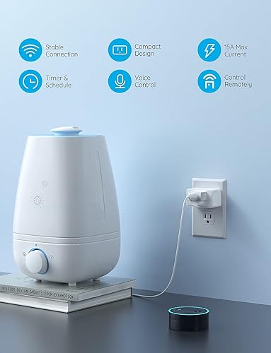 Miniatura 4 de Govee Enchufe inteligente, enchufes Bluetooth WiFi, paquete de 2 unidades funciona con Alexa y Google Assistant Bundle con Govee Dual Smart Plug 2