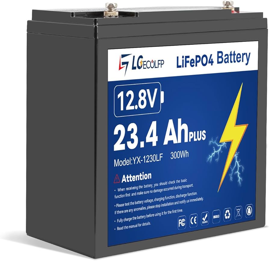 Amazon.com: 12V 23.4AH (30AH) Plus Lifepo4 Lithium Battery With