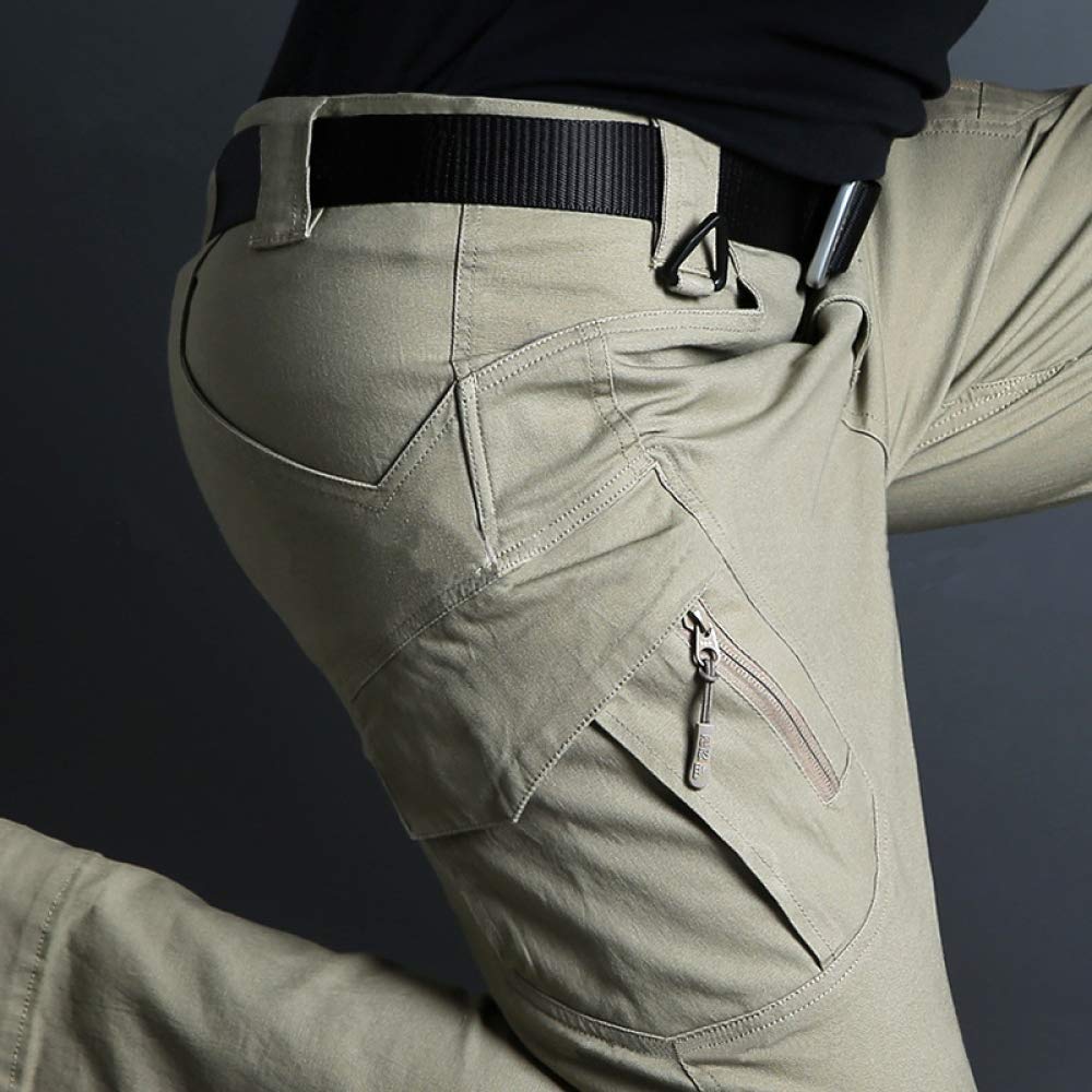 Pantalones de Combate para Hombres Pantalones de Carga tácticos Militares de la Ciudad Pantalones de ejército con múltiples Bolsillos elásticos