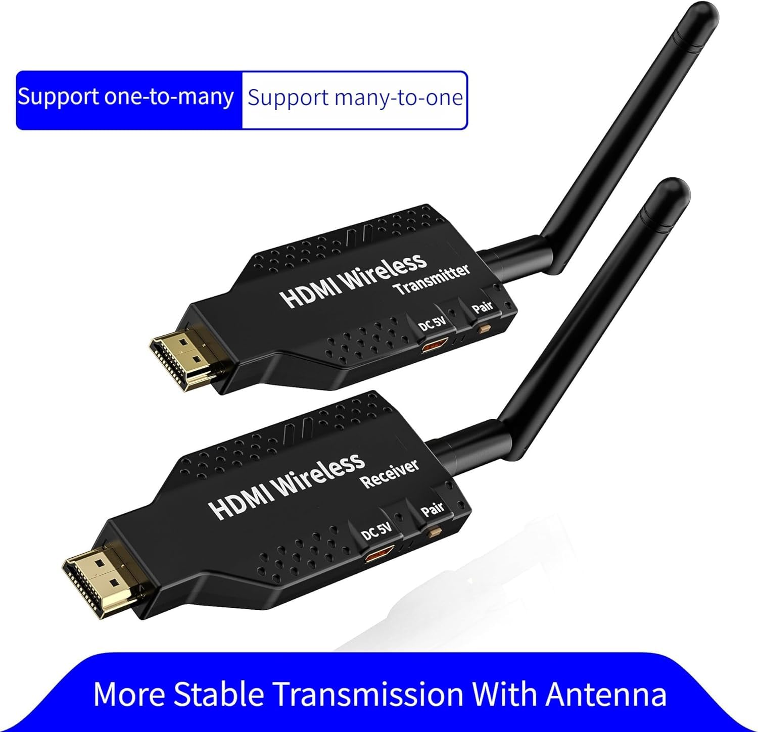 Bezprzewodowy przedłużacz HDMI Plug and Play 50M bezprzewodowy nadajnik HDMI i 2 odbiorniki 1080P HD 5G Wifi do laptopa do telewizora monitor komputerowy projektor