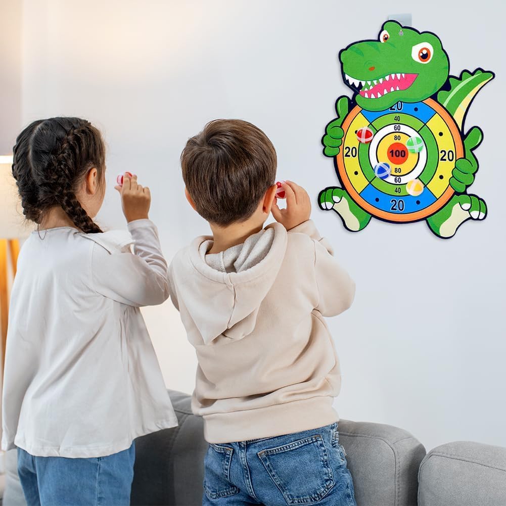 Giocattolo per Freccette con 12 Palline Adesive Bersaglio Tiro al Bersaglio Giochi Bambini 3-12 Anni