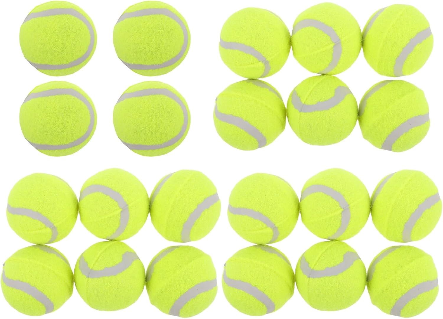 22pcs Dog Tennis Balls Rubber Chew Balls Sturdy Interactive for Small Medium Large Dogs Pet Play Supplies