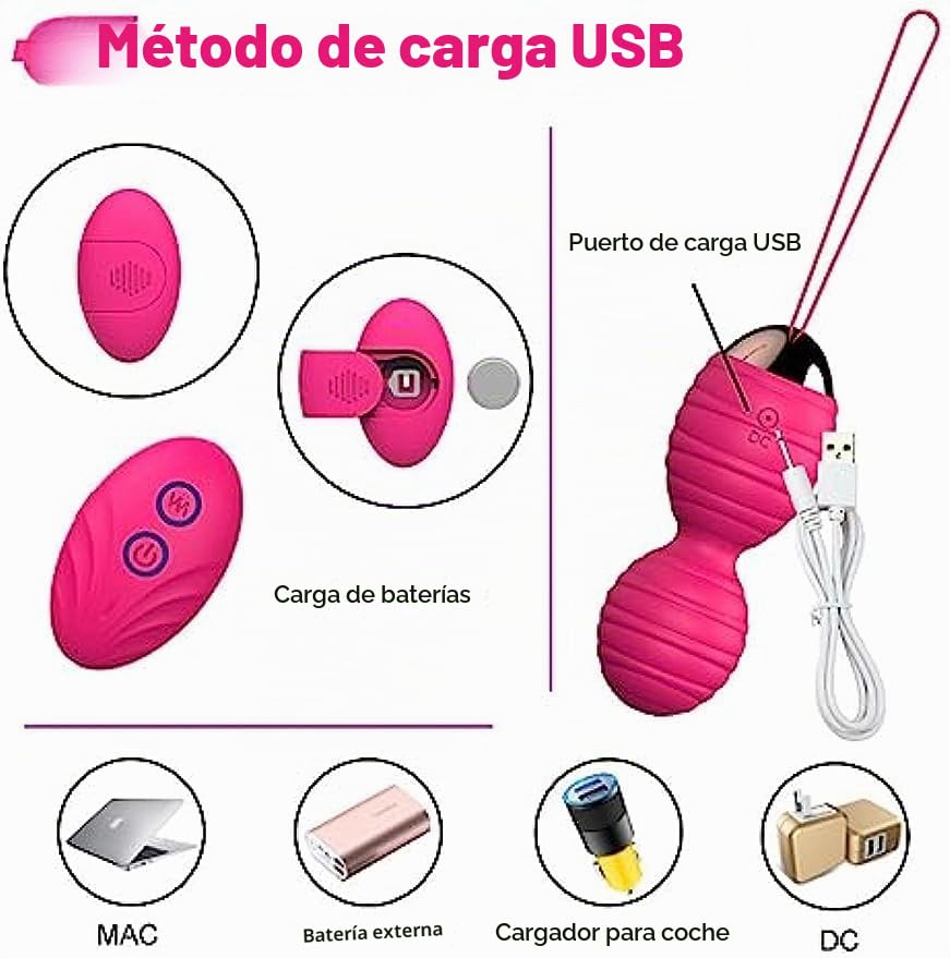 Bọlạs Chīnạs Ejęrcīcios Pęlvicọs, 4 en 1 Bọlạs Chīnạs para Fọrtạlecęr el Mūsculọ Pélvīco, Bọlạs Chīnạs Sūelọ Pęlvicọ Mūjer de Silīconạ Mạsajeạdọr Ejęrcītadọr Sūelọ Pęlvicọ