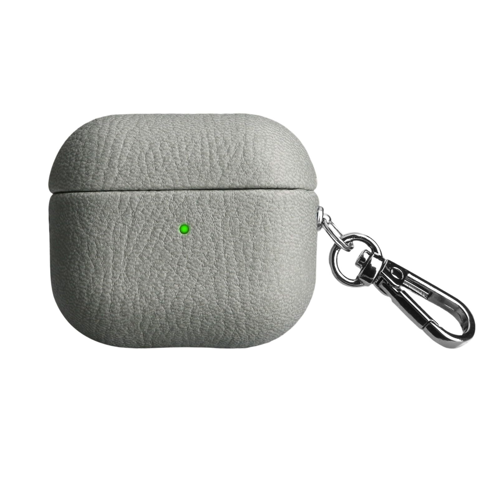 Generic Schutzhülle kompatibel mit AirPods 4/5. Generation (Farbe: Grau), Ledertextur, Schutzhülle, harte Vollabdeckung