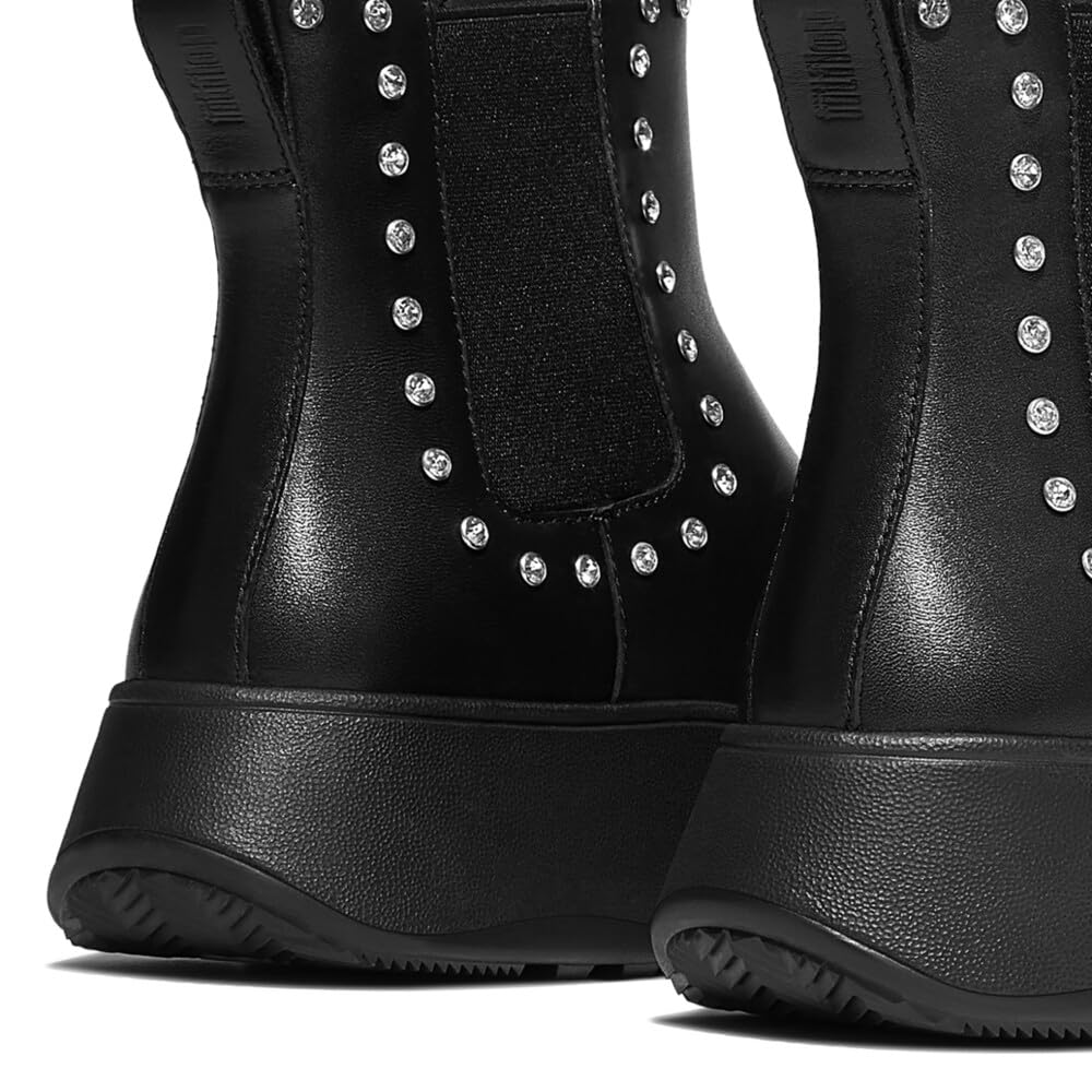 Fitflop F-Mode Gem-Trim Leather Flatform Chelsea Boots, Botas Estilo Mujer