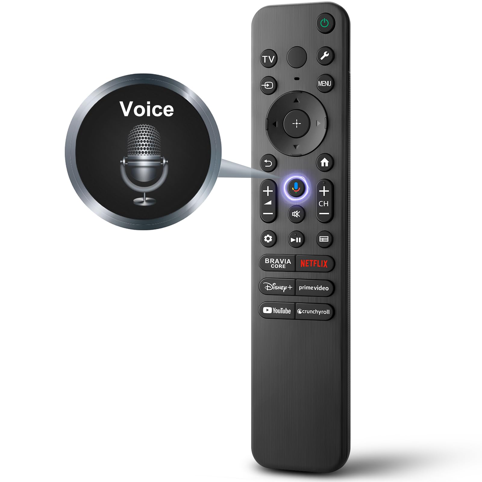 for Sony-TV-Remote-Control, Replacement for Sony Bravia TV Remote for All Smart LED OLED Series TVs with Voice Function