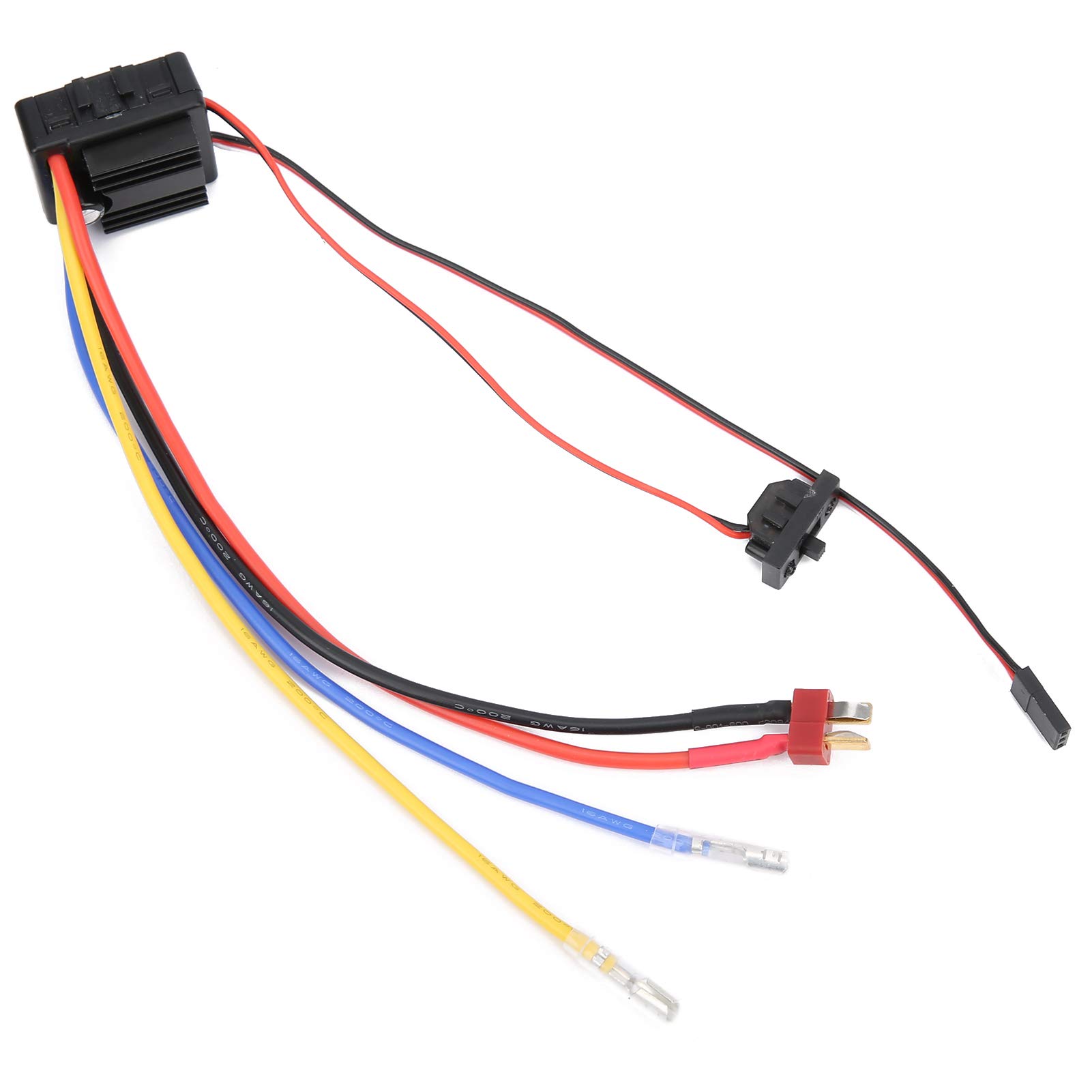 Controlador de velocidad electrónico cepillado 80A, ESC con tarjeta de programa para coche RC 1/8 1/10, ESC RC impermeable a prueba de polvo con protección contra