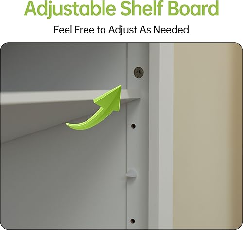 Miniatura 6 de Real Relax Armario tipo bufé de granja con almacenamiento, armario de bar con estantes de almacenamiento, cajones, puerta corrediza de granero,