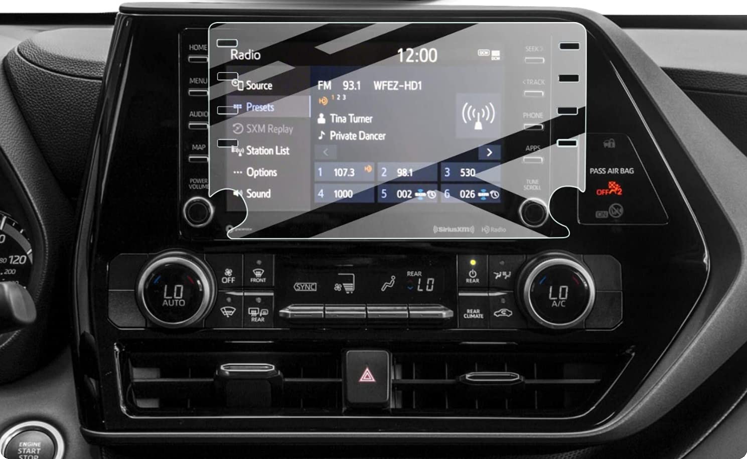 Screen Protector Compatible With 2020-2022 Highlander,Anti-Explosion & Scratch,HD Clear,SSSKY Premium Navigation Accessories