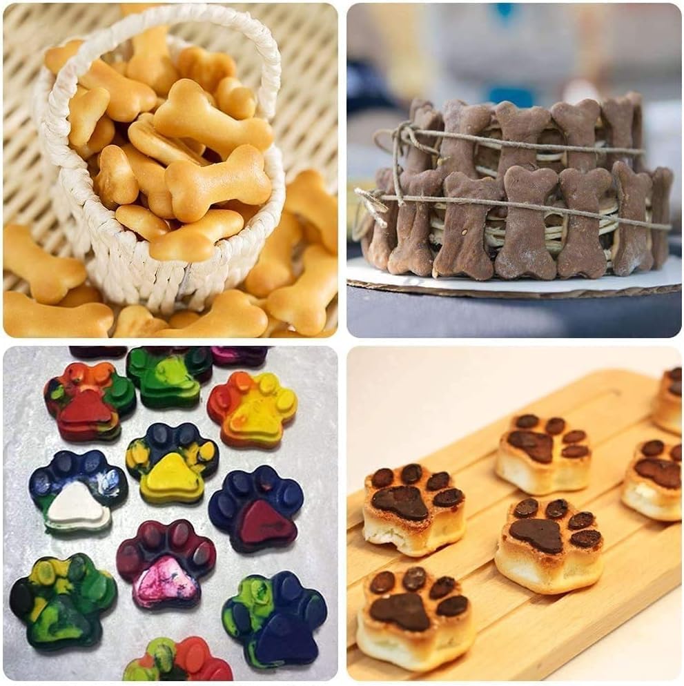 Miniatura 9 de Molde de silicona para chocolate con forma de pata y hueso de perro para hornear golosinas para perros, galletas, yogur, gelatina, cubitos de hielo,