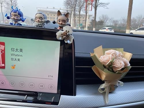 Miniatura 5 de Coche hecho a mano jabón flor ramo coche ventilación clips ambientador decoración interior perfume difusor