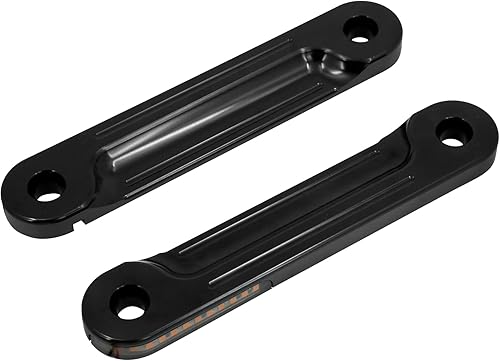 Miniatura 5 de HDBUBALUS Motocicleta frente al ras horquilla intermitentes Soportes amortiguador LED lámpara lateral para Harley Touring Street Glide Road King