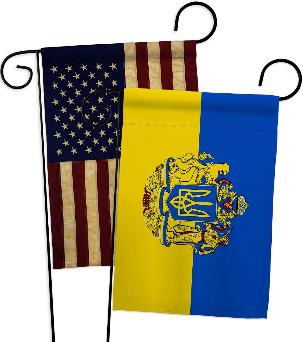 Stand For Ukrainian Garden Flags 2pcs Pack Support Cause BLM Anti Racism Justice Revolution Movement Equality Social Small Decorative Gift Yard House Banner Made In USA 13 X 18.5
