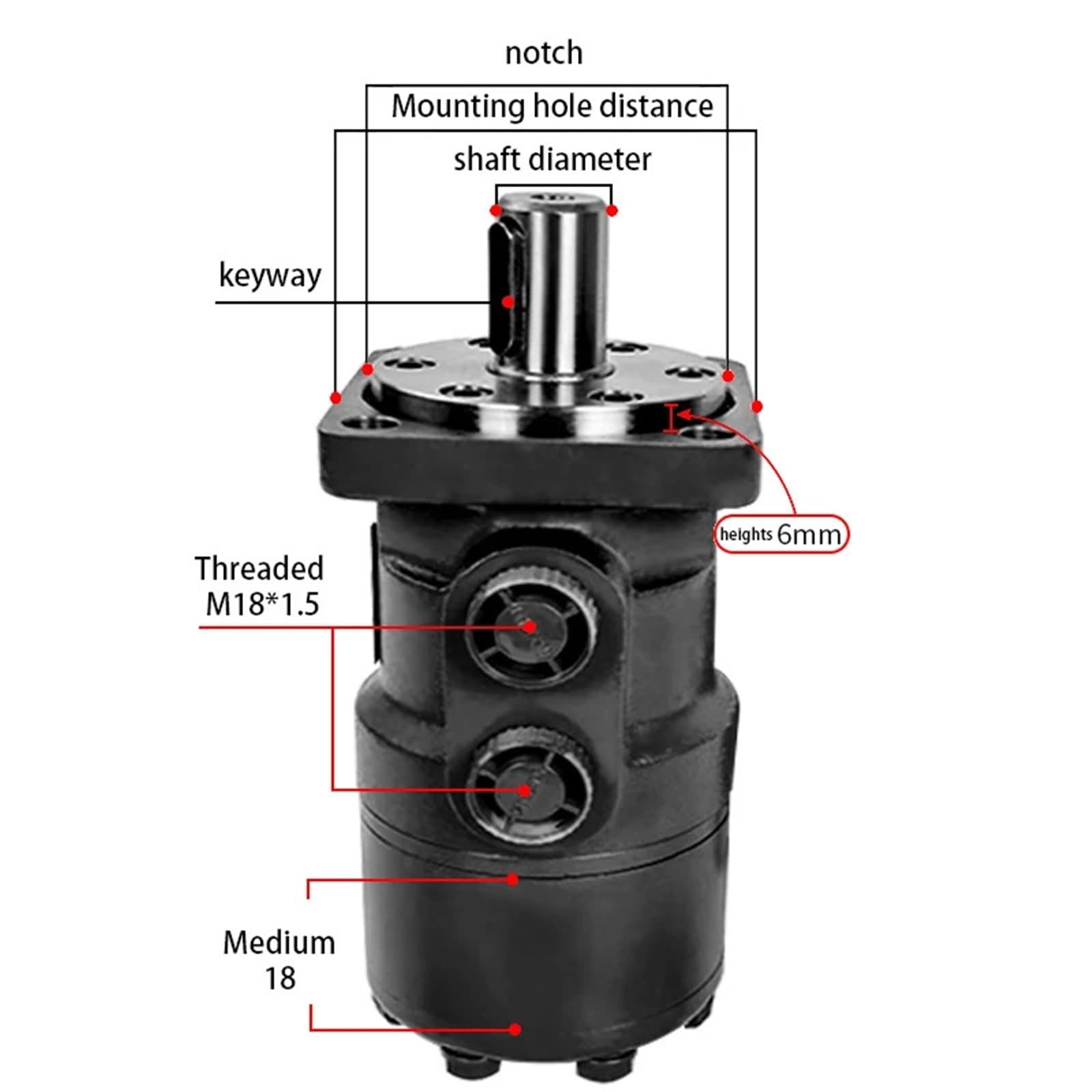 Motore idraulico serie BMR(Two hole-250)