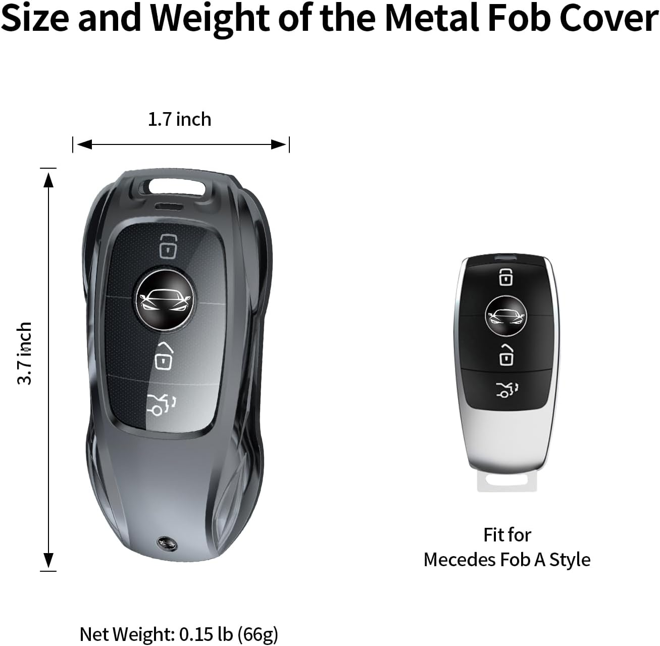 Mercedes Key Fob Cover - Zinc Alloy & Leather Keychain, Compatible with A-Class C-Class E-Class S-Class CLA CLS GLC GLE AMG - Image 7