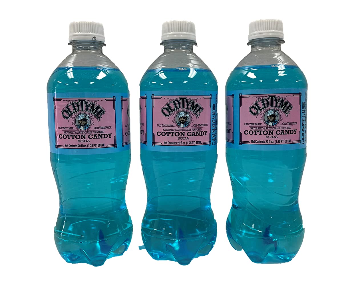 Old Tyme Cotton Candy Soda 20oz Bottle (3 Pack)