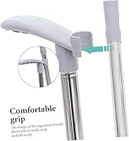 Vista 7 de Juego de recogedor de escoba Accesorios de limpieza para el hogar, mango largo, escoba de empuje para uso doméstico, plástico, acero inoxidable