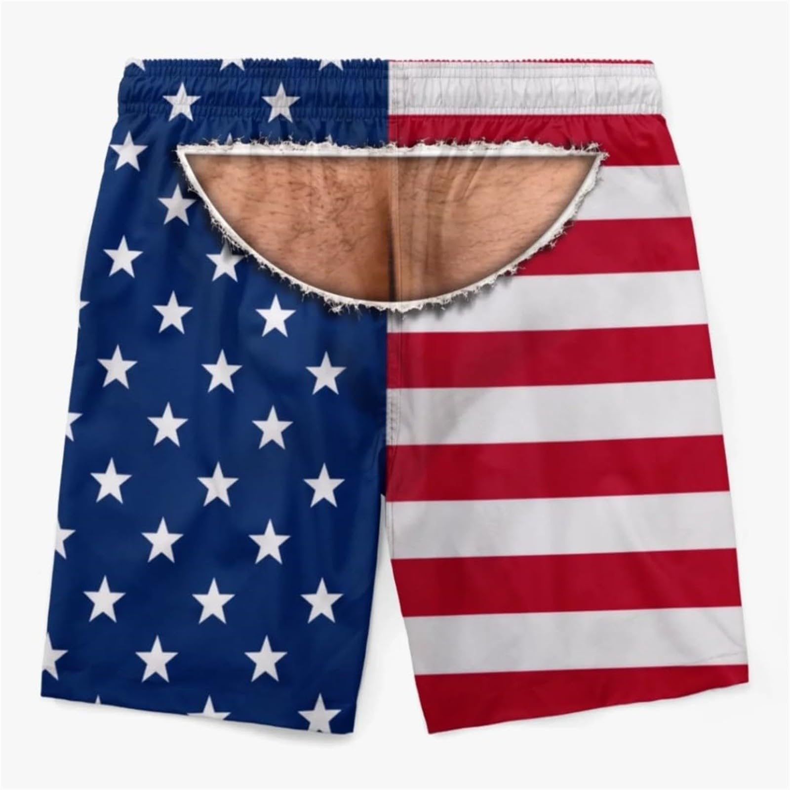 CHUNOTU Swimming Shorts Men 2026 Funny Flag Hairy Big Booty Swim Trunks, A01-watermelon Red, 4XL - Image 5
