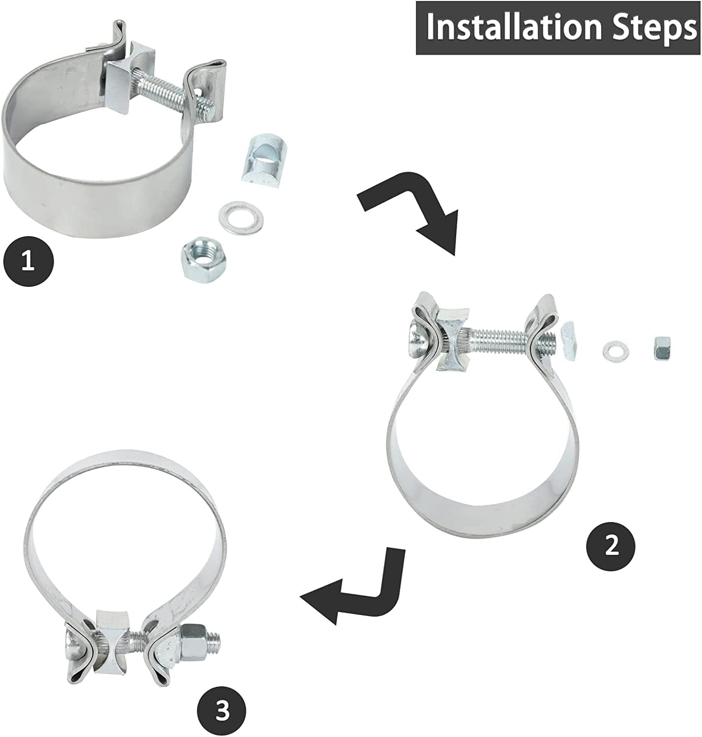 Amazon.co.jp: BLACKHORSE-RACING 2.5インチ 2 1/2インチ 63mm