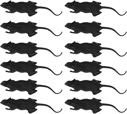 NUOBESTY Juguetes para ratas realistas de broma de rata para Halloween rata de simulación de ratón terribles bromas juguetes de broma juguetes