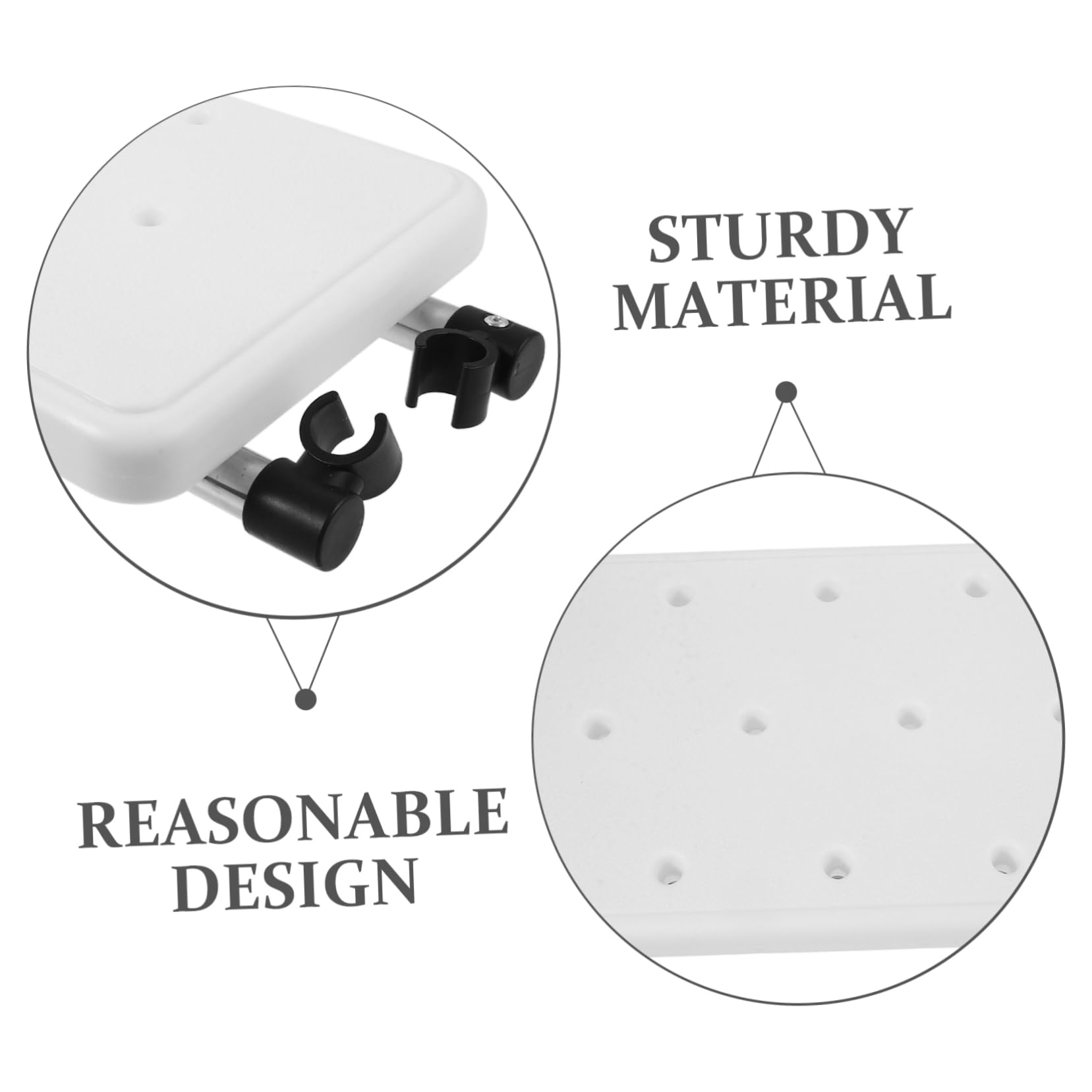 VICASKY Accessorio Supporto Reversibile per di Deambulatore e Lega Sedile in Alluminio Plastico Stabile e Confortevole per Sedile da Doccia