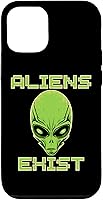 Vista 1 de iPhone 1212 Pro Aliens Exist Colorful Alien Head UFO Human Festival Costume Case
