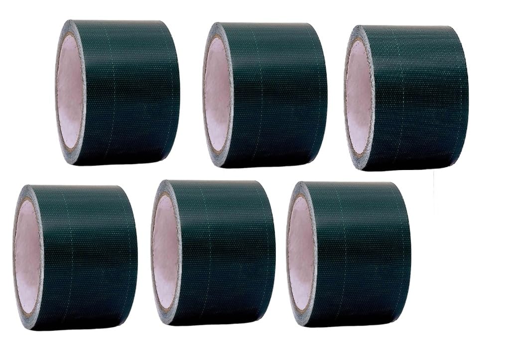 DRW Cinta reparacion lona verde oscuro 6 unidades 80mm x 5m