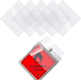 5-Pack Flexible Polycarbonate Shields for Hazmat Placard Holders, 10.75” x 10.75”, DOT Size, Impact & UV Resistant, Protects from Loss & Damage – Placard Holders Not Included