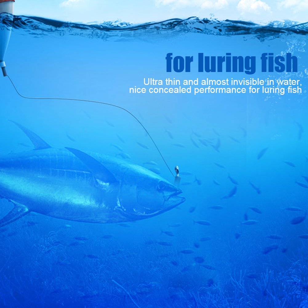 GLOGLOW Línea de Pesca de 200 m de Hilo, línea elástica de Nylon de Alta Resistencia al Desgaste Accesorio de Aparejo de Pesca de mar para Pesca en Agua Salada, Pesca en Agua Dulce
