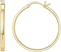 PAVOI 14K Gold Plated 925 Sterling Silver Lightweight Hoop Earrings for Women | 20-30mm Small Chunky Gold Hoops