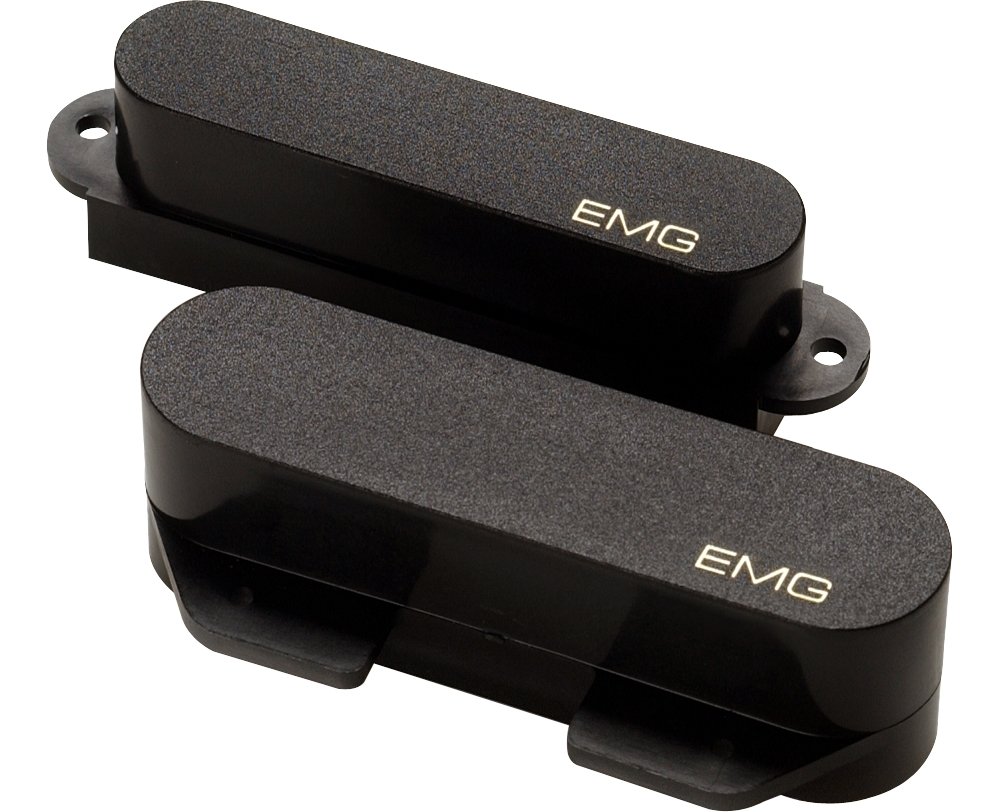 EMGPickups "T Pickup Set - Black" Pickup Set for Electric Guitar in Telecaster Style | PU: RT/FT | Colour: Black