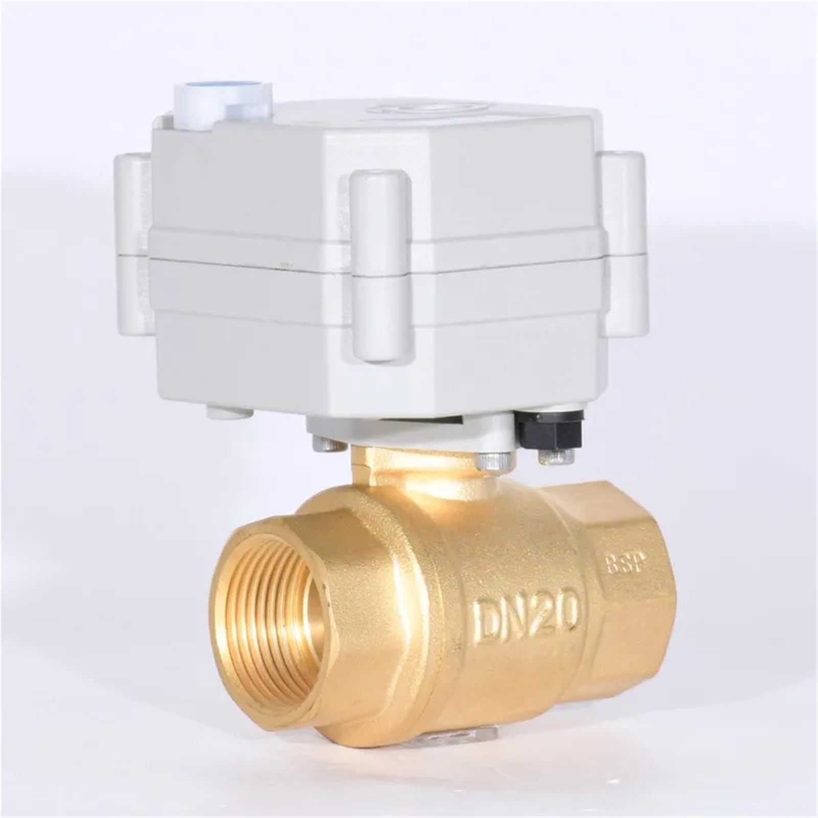 1 szt. (1/10.2 cm-1 1/10.2 cm) 2-drożny zmotoryzowany zawór kulowy 5 V/12 V/24 V zawór elektryczny z instrukcją (DN15, NPT_DC12V_CR201)
