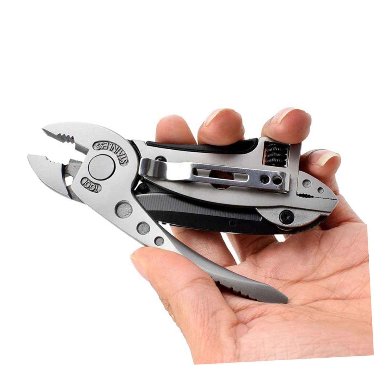 Pinza Multifunzione 2pezzi in Acciaio Inossidabile, Portatile