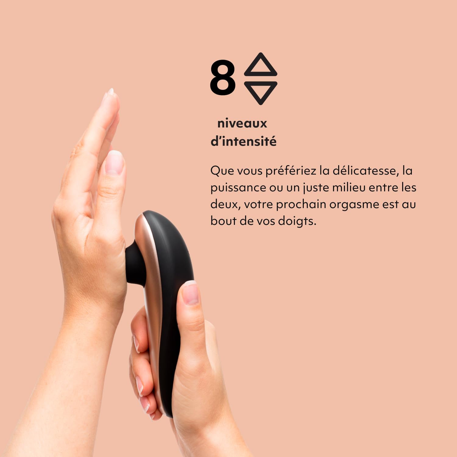 Womanizer Classic Stimulateur clitoridien - Suceur de clitoris avec 8 niveaux de puissance - Vibromasseur clitoridien étanche - Stimulateur clitoridien rechargeable pour femme et couple - Or rose