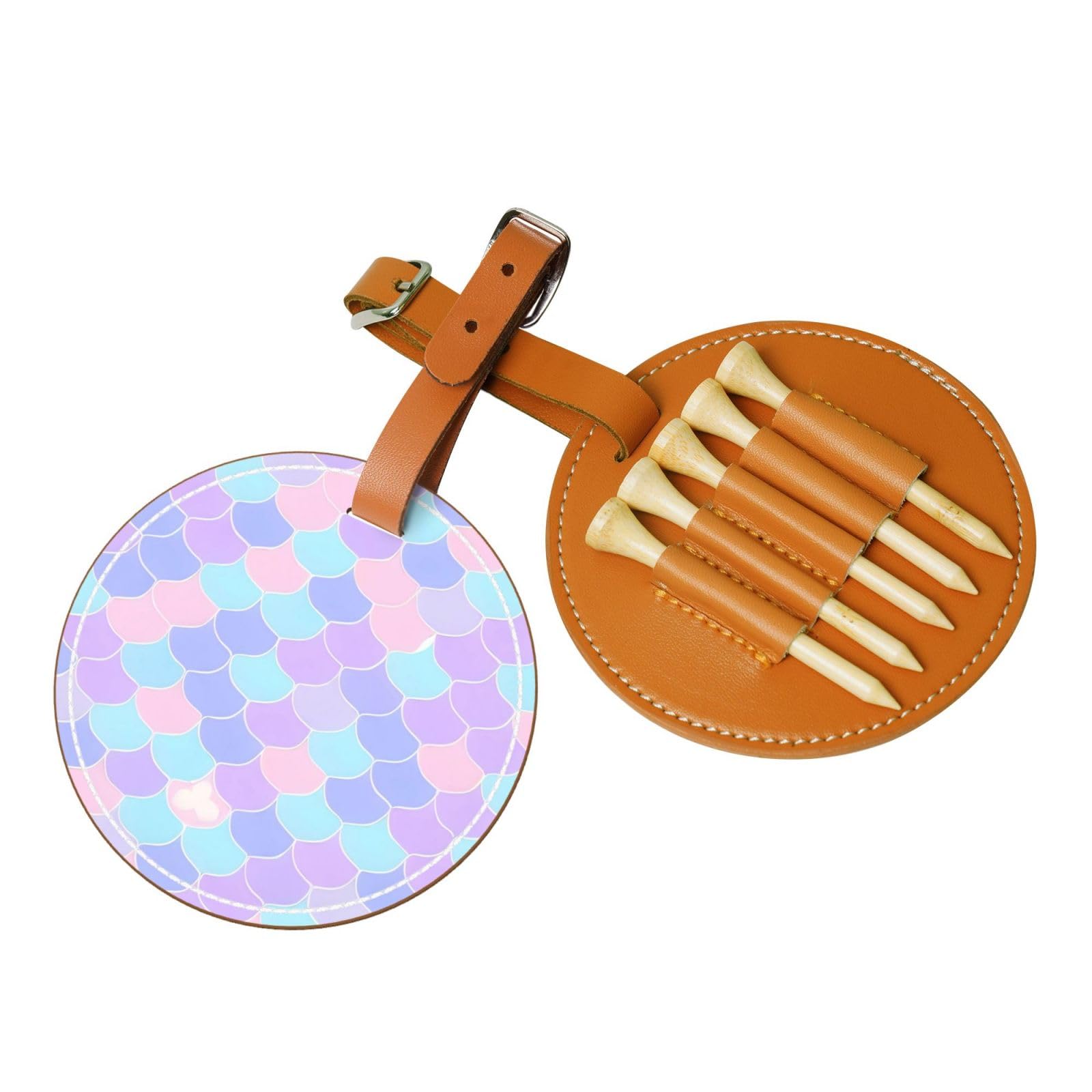 WXXWXD Mermaid tattoo Printed Golf Tee Storage Bag - Portable Storage, Easily Organize Tees